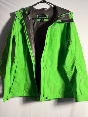 Marmot Women’s Neon Green Waterproof Rain Jacket